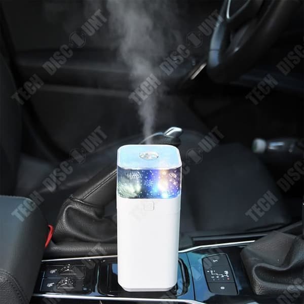TD® Billuftfuktare USB Projektionsluftfuktare Desktop Stor volym Mist Tyst Bärbar Luftfuktare