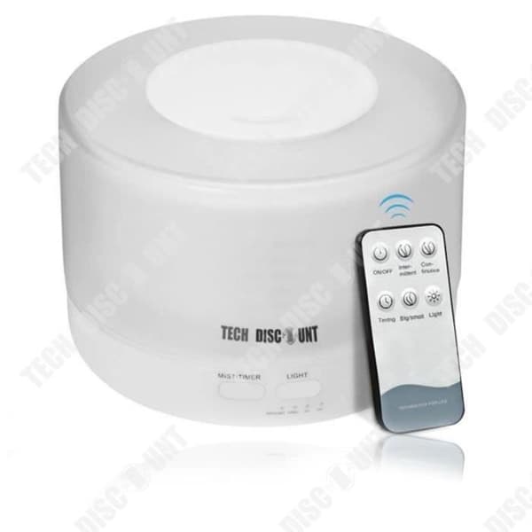 TD® Fjärrkontroll Luftfuktare Tyst Ultraljud Aroma Diffuser Aroma Diffuser Luftfuktare 500ML Befuktning