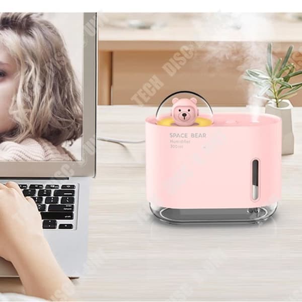 TD® Mini luftfuktare, sött utseende, färgglad skrivbordsluftfuktare för aromaterapi.