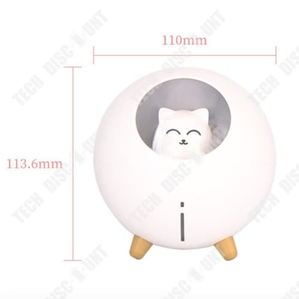 TD® Creative Mini USB Luftfuktare Air Spray Luftfuktare Planet Cat Fuktgivande luftfuktare