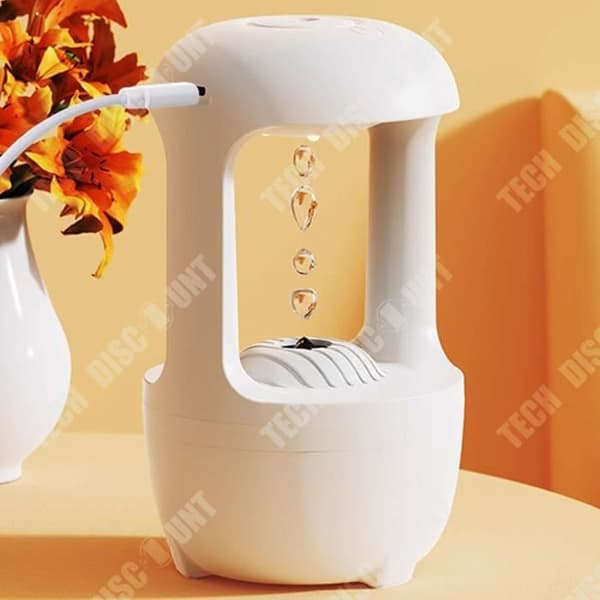 TD® Skrivbordshumidifier 500ML Monokromatisk atmosfärljus Intelligent avstängning Vattenåterföring