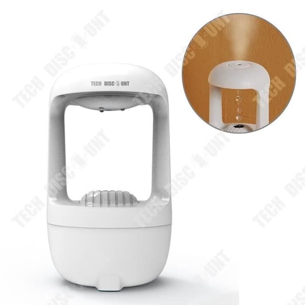 TD® Skrivbordshumidifier 500ML Monokromatisk atmosfärljus Intelligent avstängning Vattenåterföring