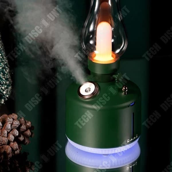 TD® Hemhumidifier 280 ml 1200mAh Två dimnivåer Oändligt justerbar Sju färgers stämningsljus