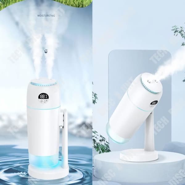 TD® Dual Spray Luftfuktare Stor kapacitet Intelligent Digital Display Luftfuktare för hembil