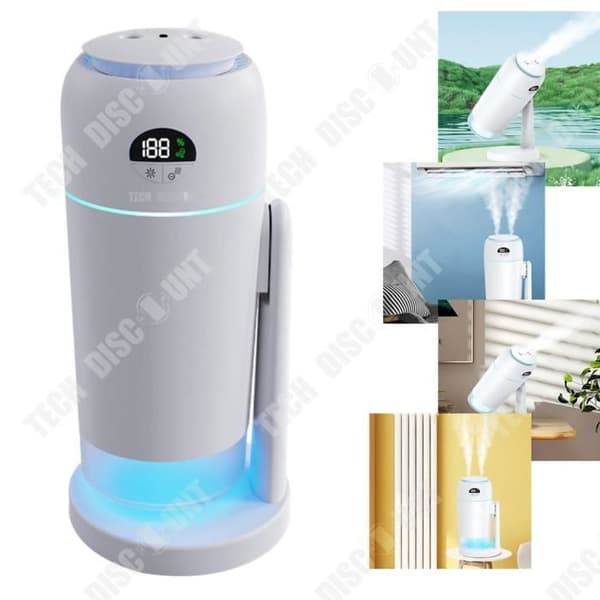 TD® Dual Spray Luftfuktare Stor kapacitet Intelligent Digital Display Luftfuktare för hembil