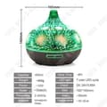 Miniatyrbild 4 av 4: TD® Essential Oils Diffuser 400ML, 3D Glas Luftfuktare Ultrasonic Aroma Diffuser 7 Color LED for Home...