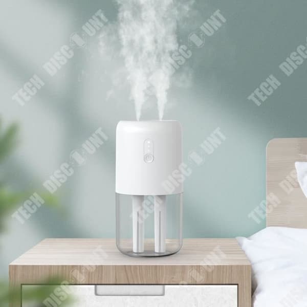 TD® bil luftfuktare med dubbla sprayer stor dimma volym sovrum kontor sovsal kontor enkel luftfuktare
