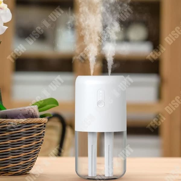 TD® bil luftfuktare med dubbla sprayer stor dimma volym sovrum kontor sovsal kontor enkel luftfuktare