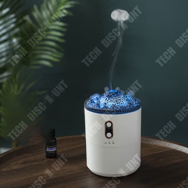 TD® Flame Aromaterapi Luftfuktare Hembruk Stor Dimvolym Desktop Dimm Luft Hydration Ultraljud Vulkan Luftfuktare