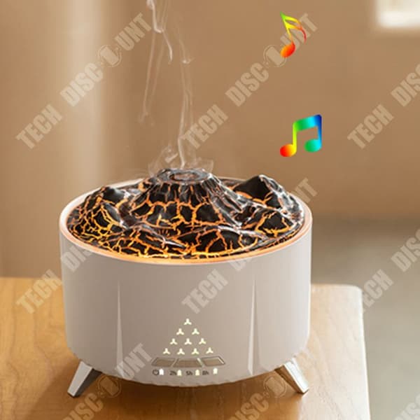 TD® Volcano aromaterapi maskin luftfuktare hem Bluetooth-högtalare skrivbord eterisk olja parfym diffuser luft hydratiseringsmätare