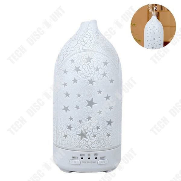 TD® Smart Aromatherapy Device, Wood Grain Desktop Roterande Ultrasonic Diffuser, Gift Air Fuktare