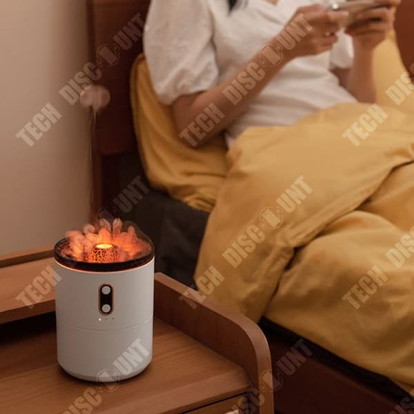 TD® Flame Aromatherapy Luftfuktare Stor spraykapacitet intelligent skrivbordsluftfuktare