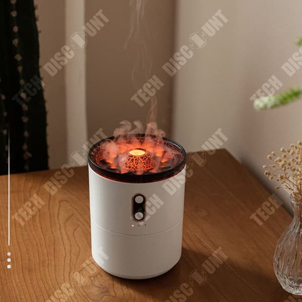 TD® Flame Aromatherapy Luftfuktare Stor spraykapacitet intelligent skrivbordsluftfuktare