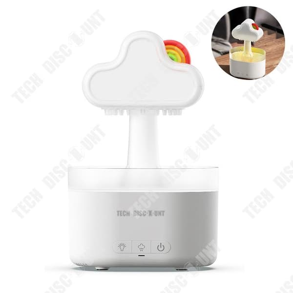 TD® Rainbow Clouds Regndroppar Aromaterapi Diffuser Luftfuktare Ultrasonic Desktop Mute Home Large Mist Aromaterapi Diffuser