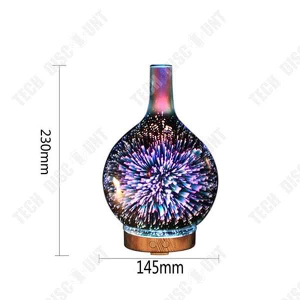 TD® Doftspridare Luftfuktare 3D Hem Ultrasonic Aromalampa Kreativ Sju Färger Nattlampa Kontor Gåvor 0.5L