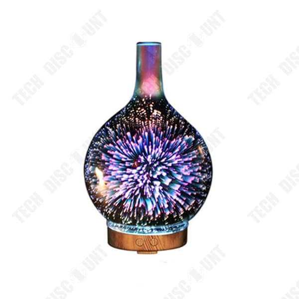 TD® Doftspridare Luftfuktare 3D Hem Ultrasonic Aromalampa Kreativ Sju Färger Nattlampa Kontor Gåvor 0.5L