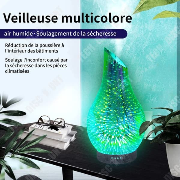 TD® Diffusor av eteriska oljor 3D 100ml Ultrasonisk aromadiffusor Elektrisk aromadiffusor ED
