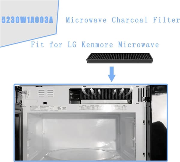 INF Mikrobølgeovn kullfilter 5230W1A003A erstatning - 4 pakning