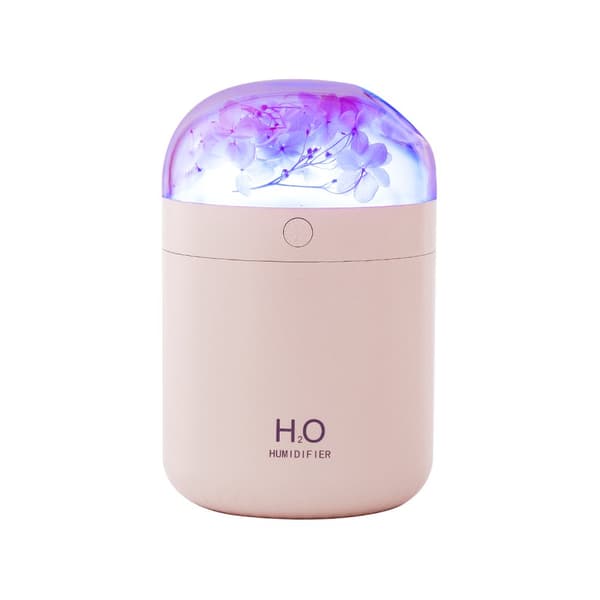 INF Desktop Luftfukter WT-18 - Stor kapasitet og fargerikt lys Rosa