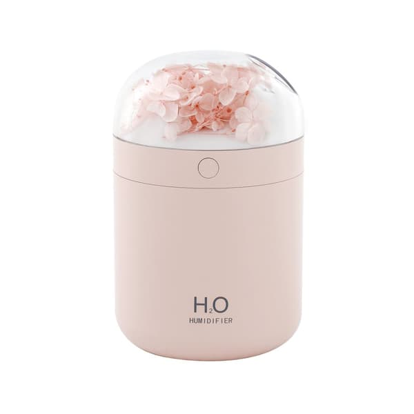 INF Desktop Luftfukter WT-18 - Stor kapasitet og fargerikt lys Rosa