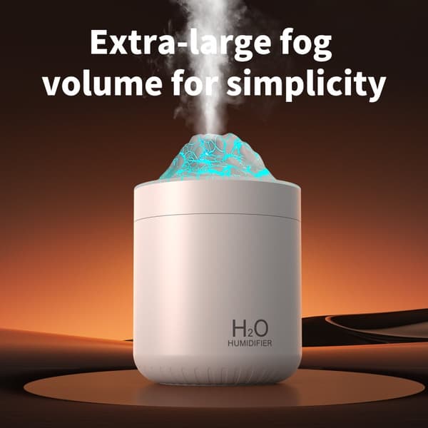 INF WT-11 Luftfugter: 500 ml, Støjsvag, Farverigt Lys, USB-skrivebord Hvid