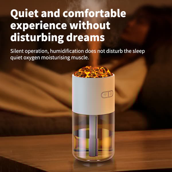 INF Volcano Humidifier HS02: Simuler flamme med 7-farget lys Rosa