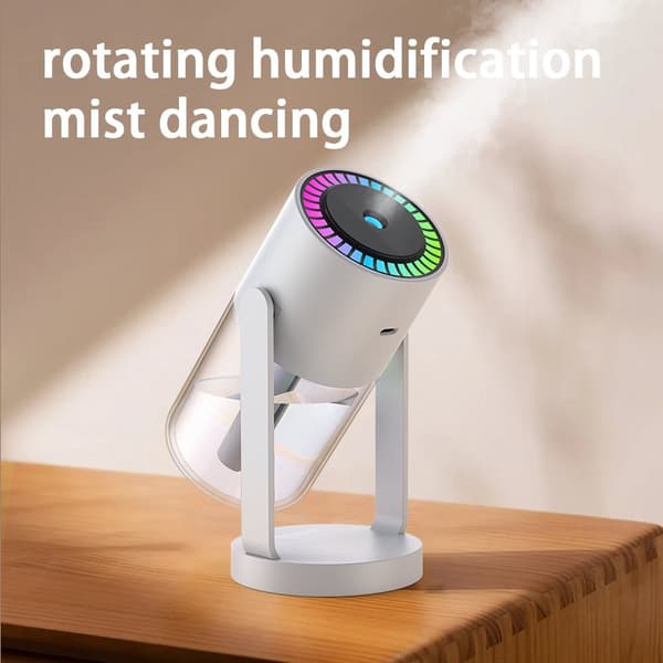 INF Fargerik luftfukter med roterende damp og omgivelsesbelysning Rosa