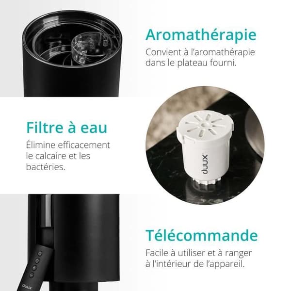 Duux BEAM MINI 2 SVART Luftfuktare DXHU12