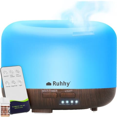 Aroma Diffuser RGB luftfugter med fjernbetjening og æterisk olie