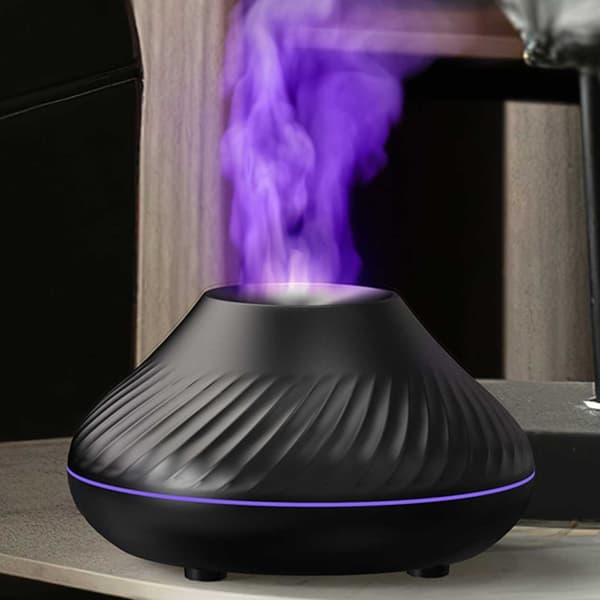 Flammande Aroma Diffuser | 3 Eteriska Oljor | RGB Luftfuktare