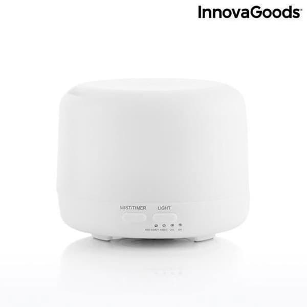 Steloured InnovaGoods Aroma Diffuser Luftfuktare med Flerfärgad LED - Svart - Kapacitet 0,5 L