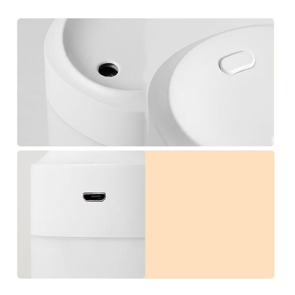 OBOSOE Mini USB luftfugter Stille luftfugter til desktop og bil med 7-farve LED-lys
