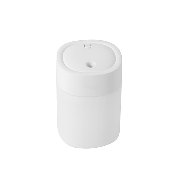OBOSOE Mini USB luftfugter Stille luftfugter til desktop og bil med 7-farve LED-lys Hvid