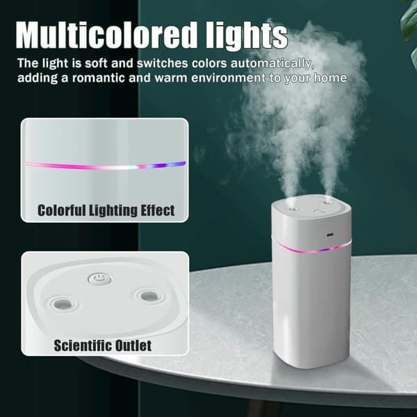 OBOSOE Mist befugter luftfugter Aromaterapi æterisk olie diffusor natlys renset luftfugter ultralyd USB luftkølemaskine fordamper