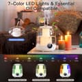 Miniatyrbild 4 av 10: OBOSOE Luftfuktare 3L med tyst dimma – Smart timer, dubbla munstycken, LED-ljus – Perfekt för sovrum och barnrum