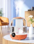 Miniatyrbild 9 av 10: OBOSOE Luftfuktare 3L med tyst dimma – Smart timer, dubbla munstycken, LED-ljus – Perfekt för sovrum och barnrum