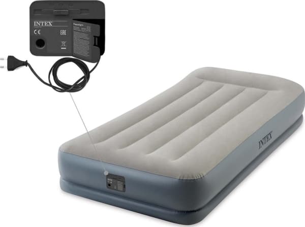 Intex Mid-Rise, Enkel madrass, Rektangel, Innendørs, Innebygd luftpumpe