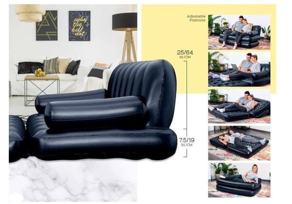 Bestway - puhallettava sohva - ilmapatja - 188x152x64 cm - 75054