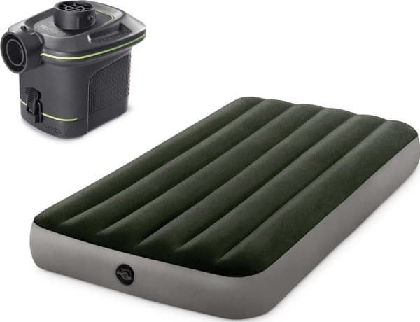 Intex Prestige dunet luftmadrass med batteripumpe 99x191x25 cm