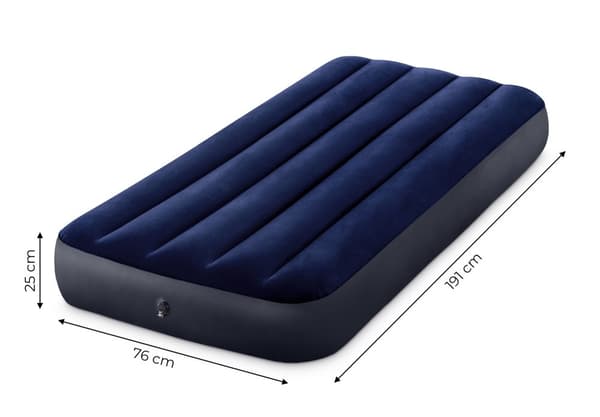 INTEX luftmadras - 1 person - 191x76x25 cm - velour