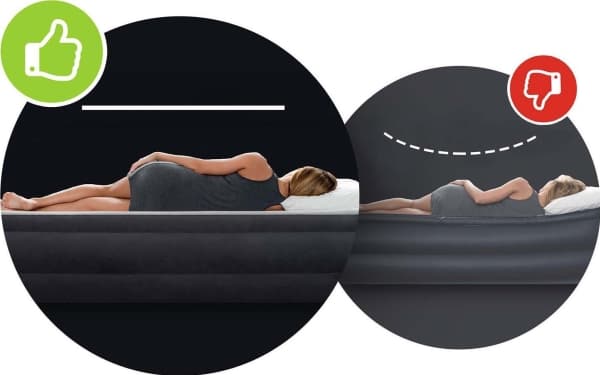 Intex Downy Air madrass med innebygget fotpumpe 76x191x25 cm