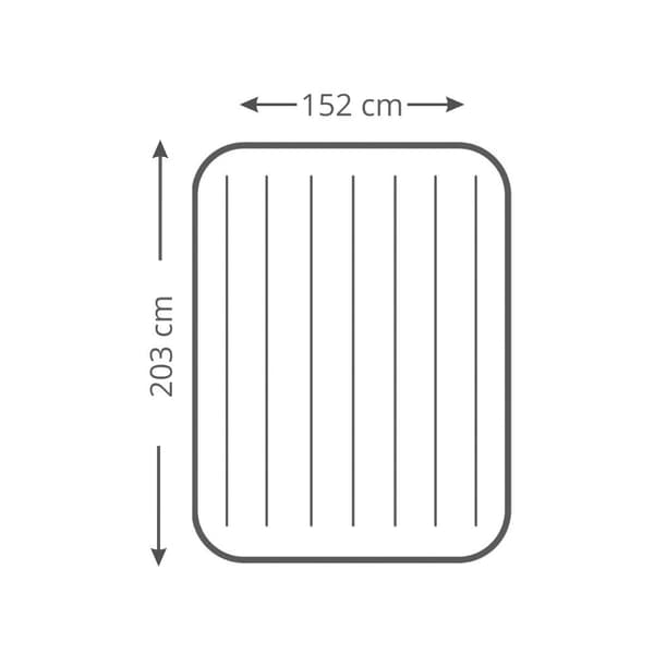 Intex PremAire I - Ilmasänky - 2 hengelle - Sisältää sisäänrakennetun pumpun, kantolaukun ja korjaussarjan - 203x152x46 cm - PVC - Harmaa