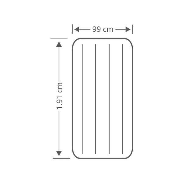 Intex Prestige Downy - Luftbädd - 1 person - Inklusive batteripump och reparationsset - 191x99x25 cm - PVC - Grön