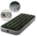 Miniatyrbillede 3 af 7: Intex Downy - Airbed - 1 person - Kompakt - Inklusiv indbygget fodpumpe og reparationssæt - 191x76x25 cm - PVC - Grøn