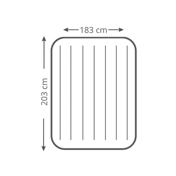 Intex kuddstöd - Luftbädd - 2 personer - King Size - Med handpump och reparationsset - 203x183x25 cm - PVC - Mörkblå