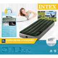 Miniatyrbillede 4 af 4: Intex Airbed - 1-Person - 76 x 191 x 25 cm - Grøn - Med indbygget fodpumpe + Påsyet lagen Hvid + Pude + Molton 2 i 1 Pudebetræk + Reparationssæt