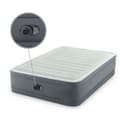 Miniatyrbillede 2 af 3: Intex Airbed - Dobbeltseng - 137 x 191 x 36 cm - Grå - Med elektrisk pumpe + Laden sort + pude + Molton 2 i 1 pudebetræk + reparationssæt