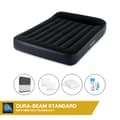 Pikkukuva 1 / 4: Intex Air Bed - Parisänky - 137 x 191 x 25 cm - Sininen - Sisäänrakennettu pumppu, Mukana lakana Musta, Tyyny, Molton 2 in 1 -tyynyliinat ja