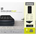 Miniatyrbillede 4 af 4: Intex luftseng - 1-person - 99 x 191 x 46 cm - Blå - Med pumpe, monteret lagen antracit, pude, Molton 2 i 1 pudebetræk og reparationssæt