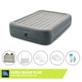 Pikkukuva 1 / 4: Intex Airbed - 2-hengen - 152 x 203 x 46 cm - Harmaa - Sisäänrakennettu pumppu, Valkoinen lakana, Tyyny, Molton 2 in 1 -tyynyliinat ja korjaussetti
